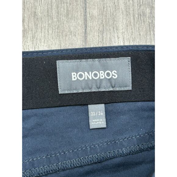 Bonobos Men's Navy Blue Slim Fit Flat Front Maide Golf Chino Pant Size 33/34 - Picture 4 of 10